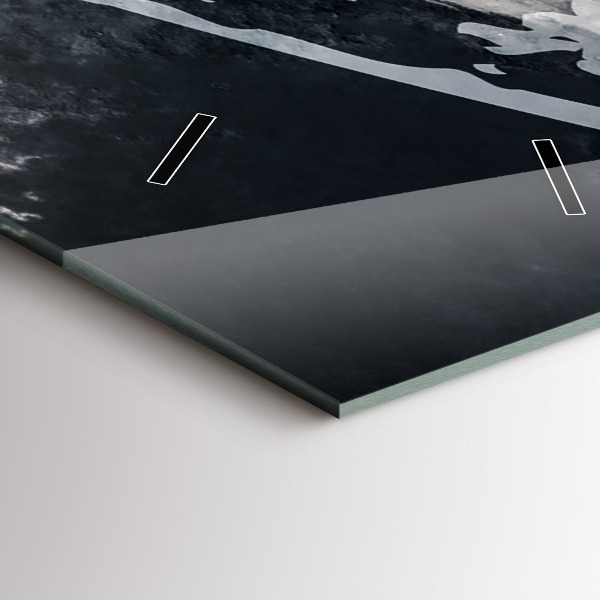 Ceas vertical de perete din sticlă Femeie – acuarele