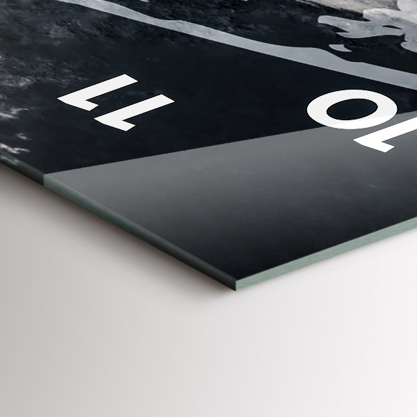 Ceas vertical de perete din sticlă Femeie – acuarele