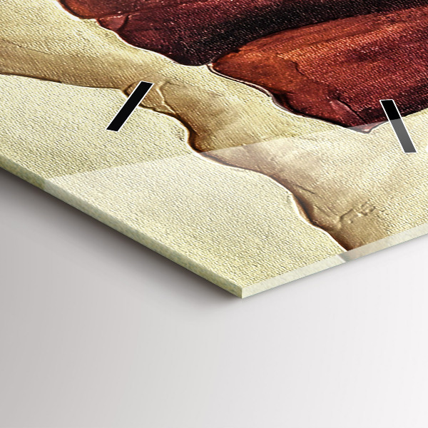 Ceas vertical de perete din sticlă Maci pictati