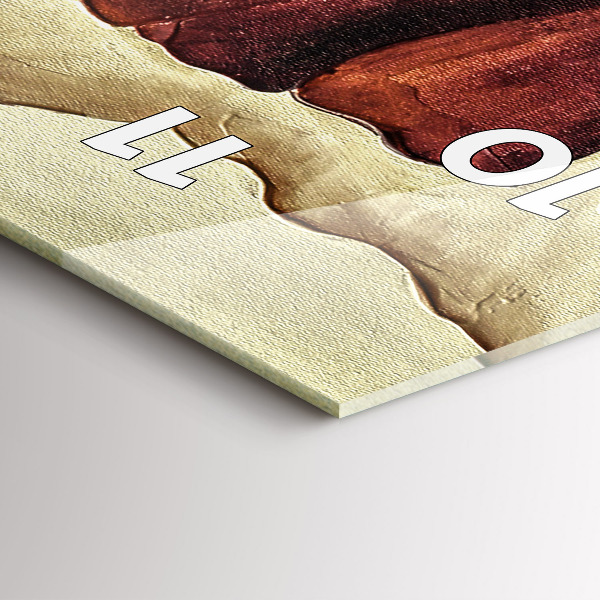 Ceas vertical de perete din sticlă Maci pictati