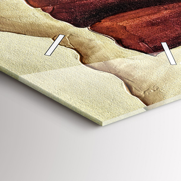 Ceas vertical de perete din sticlă Maci pictati