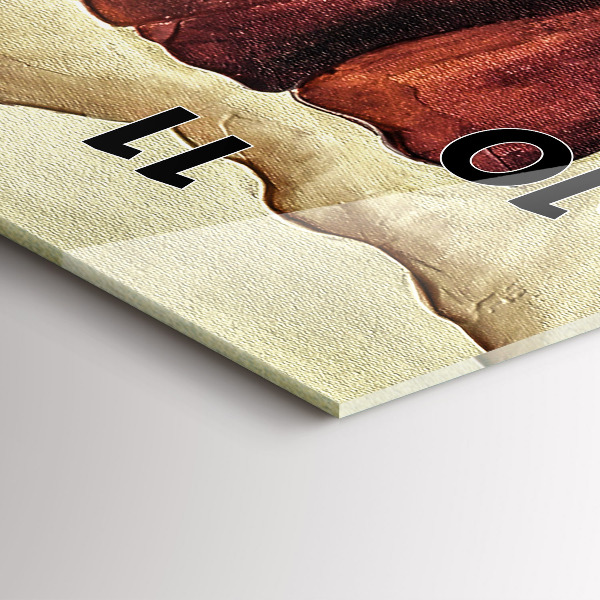 Ceas vertical de perete din sticlă Maci pictati