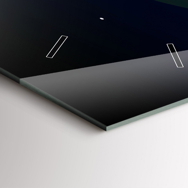 Ceas vertical de perete din sticlă Oraș ciberspațial