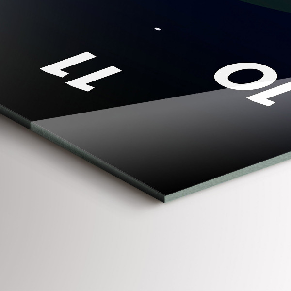 Ceas vertical de perete din sticlă Oraș ciberspațial