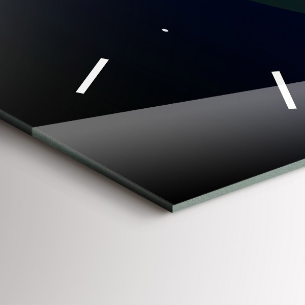 Ceas vertical de perete din sticlă Oraș ciberspațial