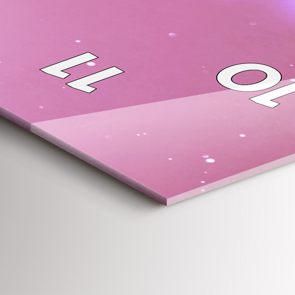 Ceas vertical de perete din sticlă Carte abstractă