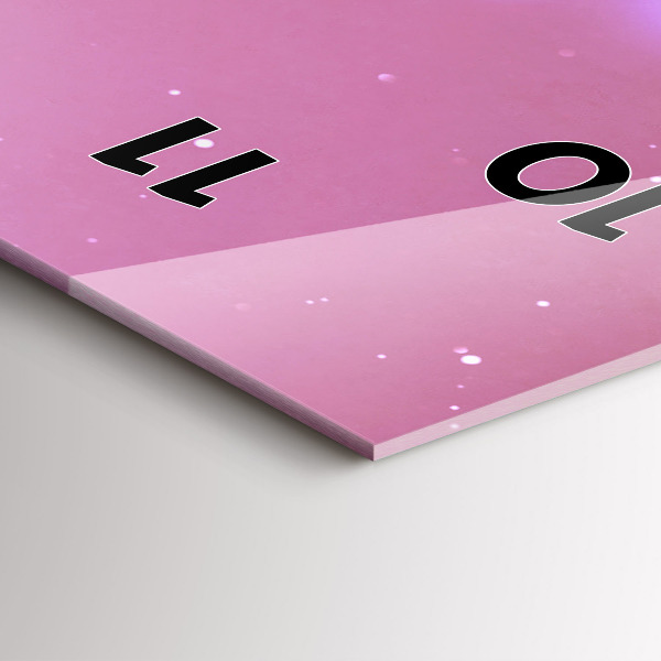 Ceas vertical de perete din sticlă Carte abstractă