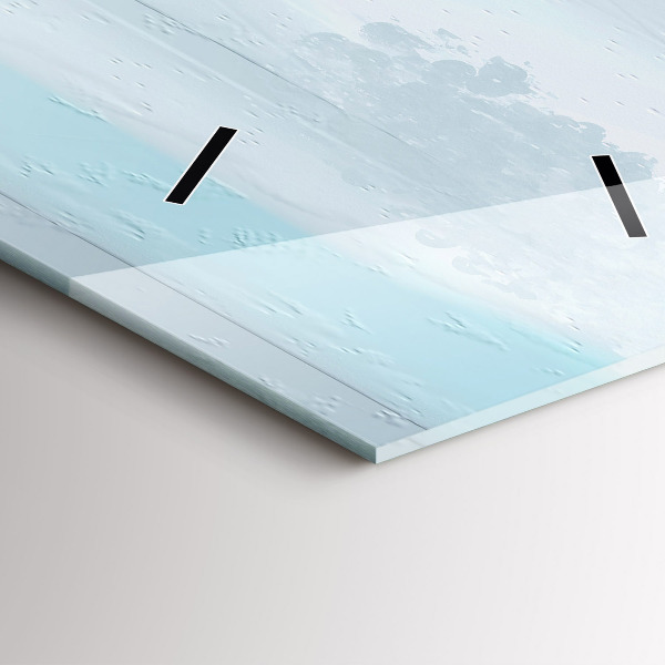 Ceas vertical de perete din sticlă Pod abstract