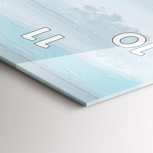 Ceas vertical de perete din sticlă Pod abstract