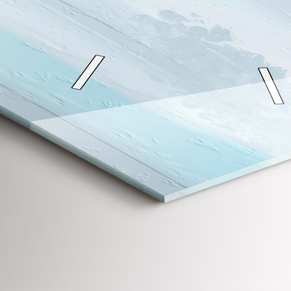 Ceas vertical de perete din sticlă Pod abstract