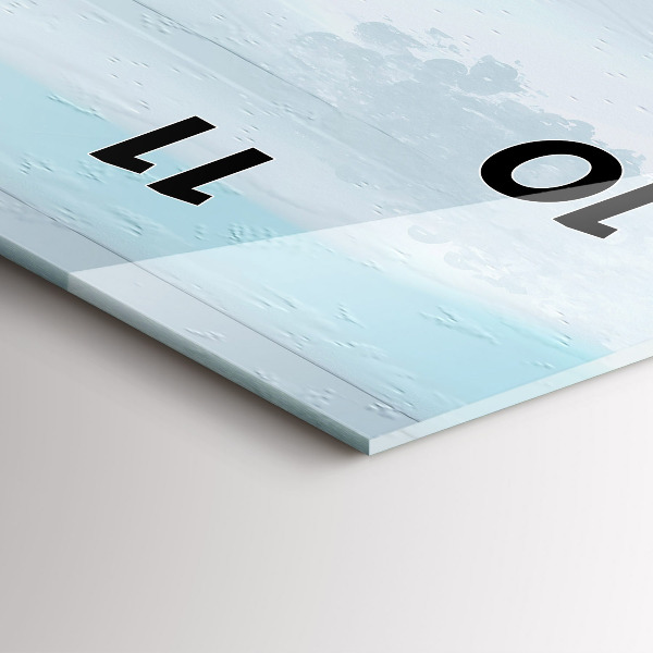 Ceas vertical de perete din sticlă Pod abstract