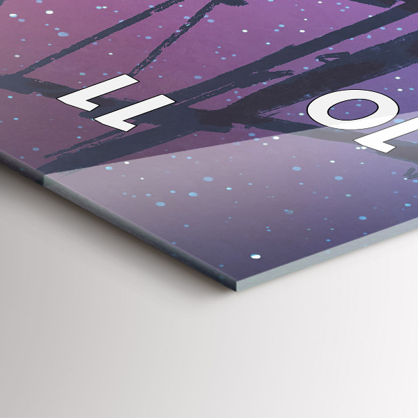 Ceas vertical de perete din sticlă Nava cu vele fantezie