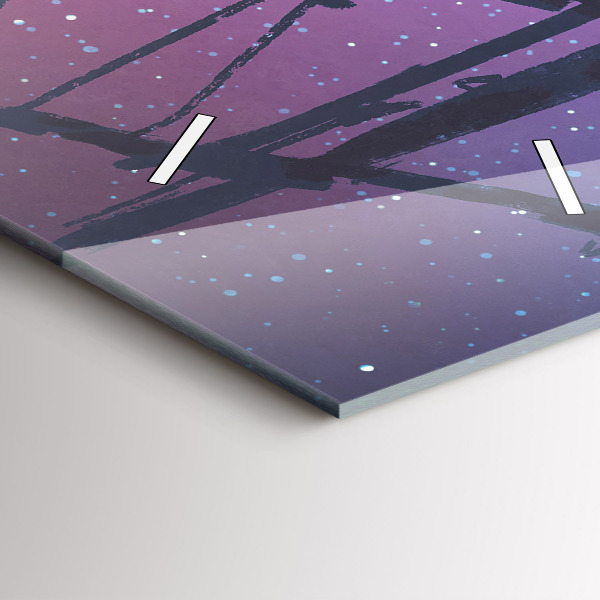 Ceas vertical de perete din sticlă Nava cu vele fantezie