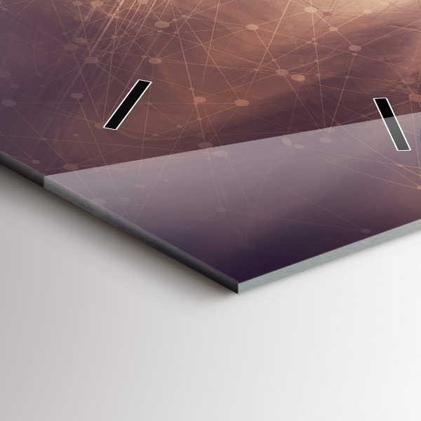 Ceas vertical de perete din sticlă Mecanism abstract