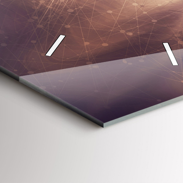 Ceas vertical de perete din sticlă Mecanism abstract