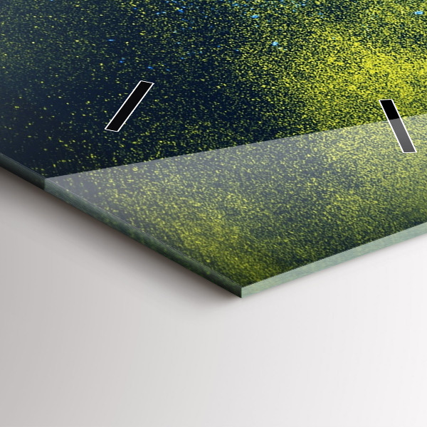 Ceas vertical de perete din sticlă Papagal colorat