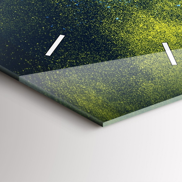 Ceas vertical de perete din sticlă Papagal colorat