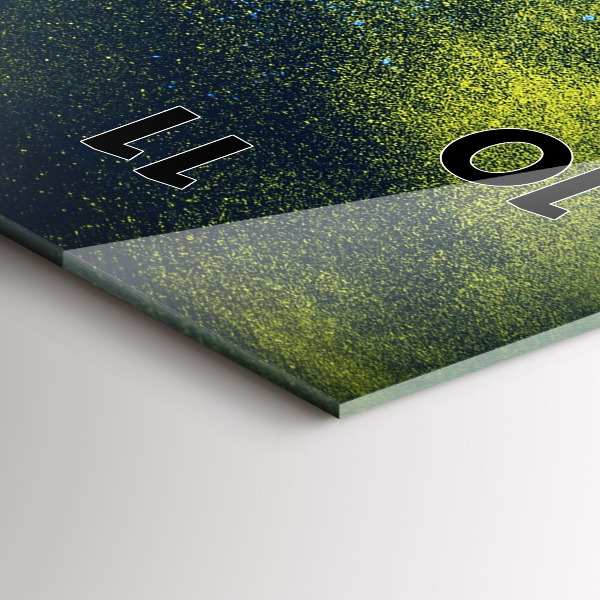 Ceas vertical de perete din sticlă Papagal colorat