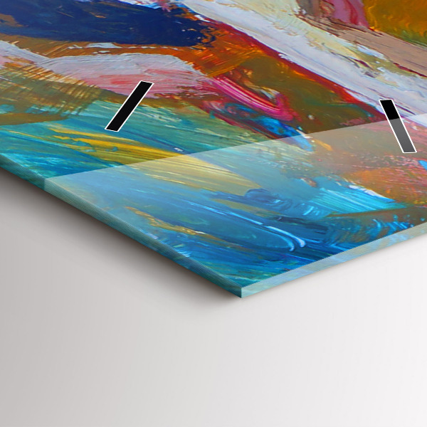 Ceas vertical de perete din sticlă Balerina pictată