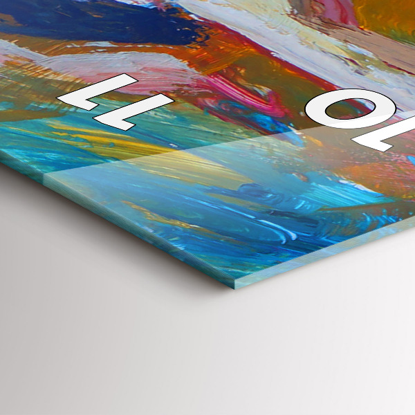 Ceas vertical de perete din sticlă Balerina pictată