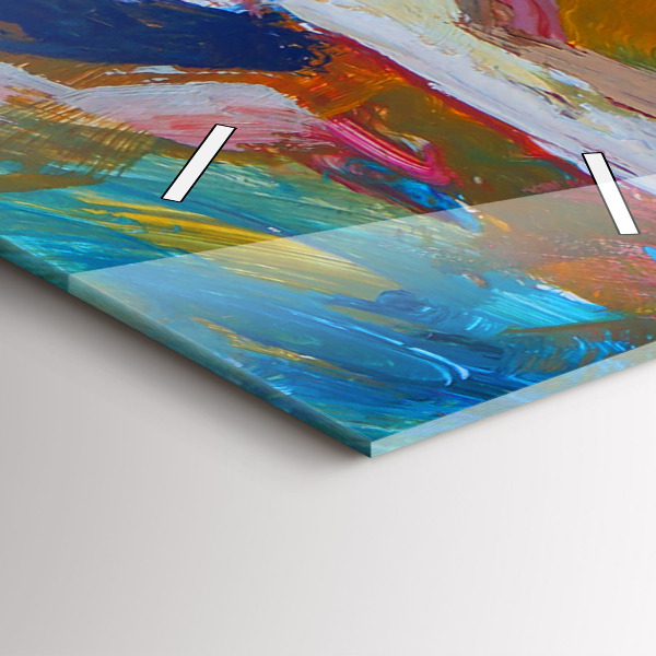 Ceas vertical de perete din sticlă Balerina pictată