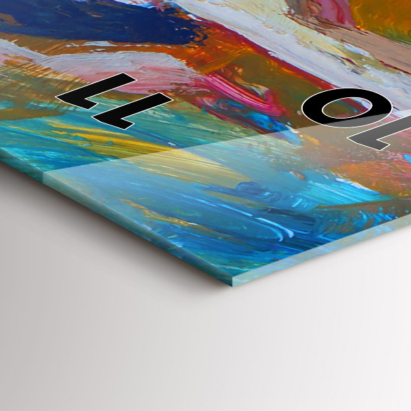 Ceas vertical de perete din sticlă Balerina pictată