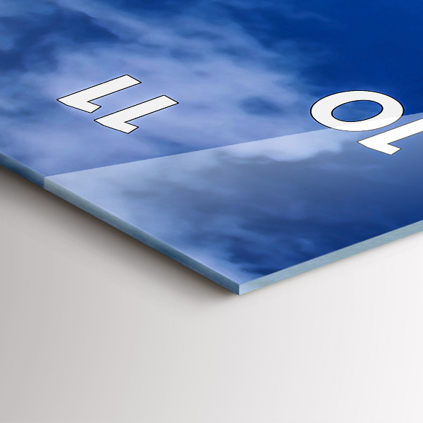 Ceas vertical de perete din sticlă Far