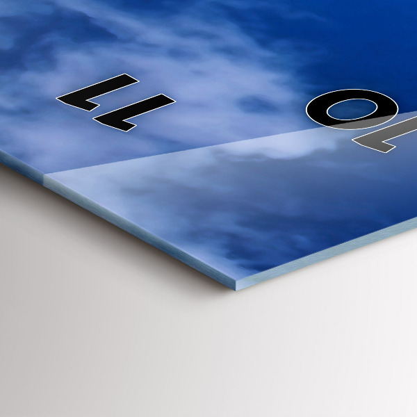 Ceas vertical de perete din sticlă Far