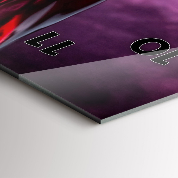 Ceas vertical de perete din sticlă pahar de vin