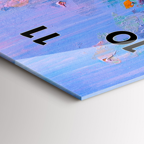 Ceas vertical de perete din sticlă Flori într-o vază