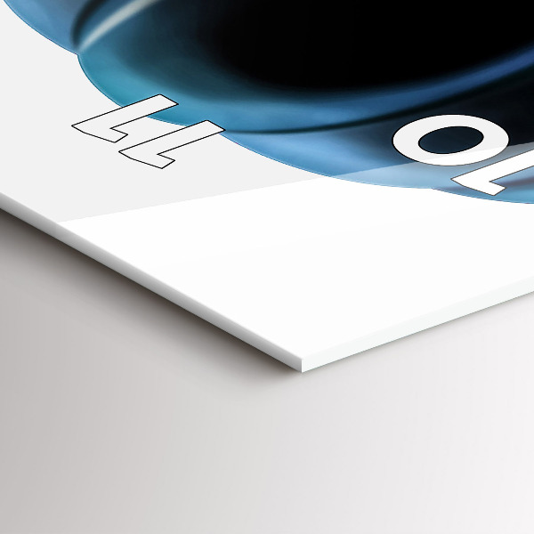 Ceas vertical de perete din sticlă Balon pe cer