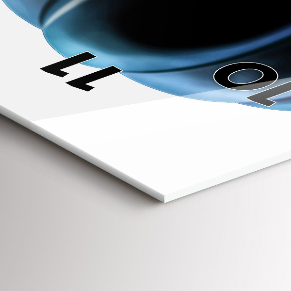 Ceas vertical de perete din sticlă Balon pe cer