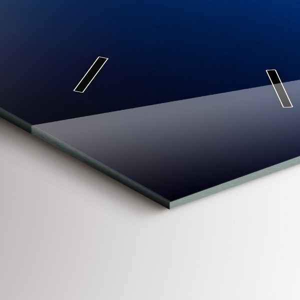 Ceas vertical de perete din sticlă Avion și nori