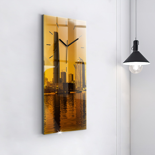 Ceas vertical de perete din sticlă Râul Zhujiang