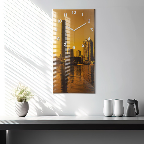 Ceas vertical de perete din sticlă Râul Zhujiang