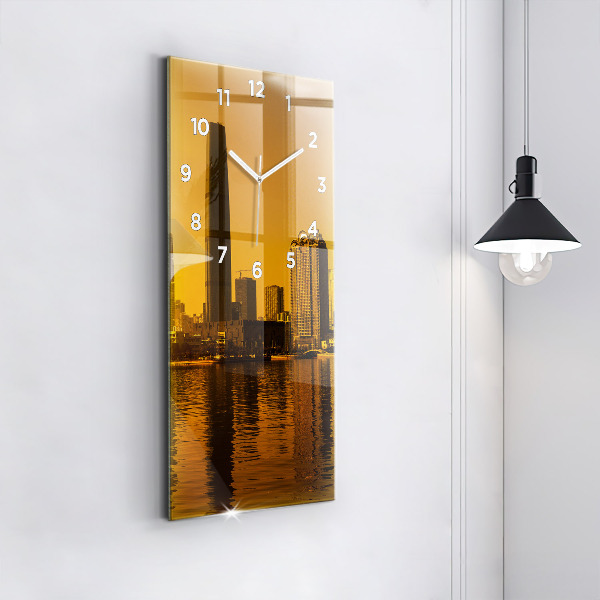 Ceas vertical de perete din sticlă Râul Zhujiang