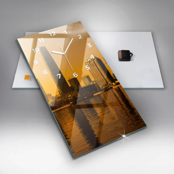 Ceas vertical de perete din sticlă Râul Zhujiang