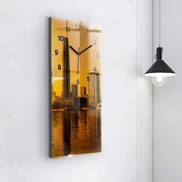 Ceas vertical de perete din sticlă Râul Zhujiang