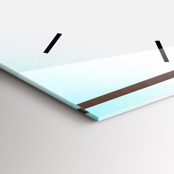 Ceas vertical de perete din sticlă Omul la aeroport