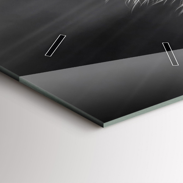 Ceas vertical de perete din sticlă Cal în galop