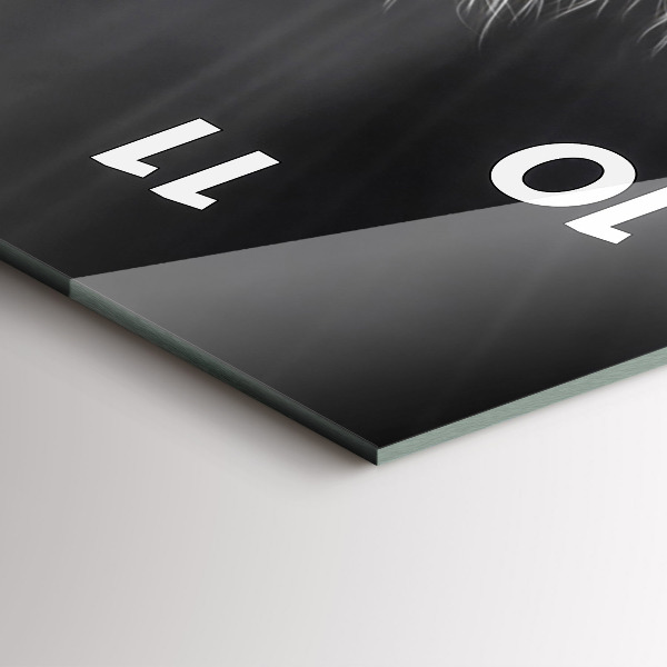 Ceas vertical de perete din sticlă Cal în galop