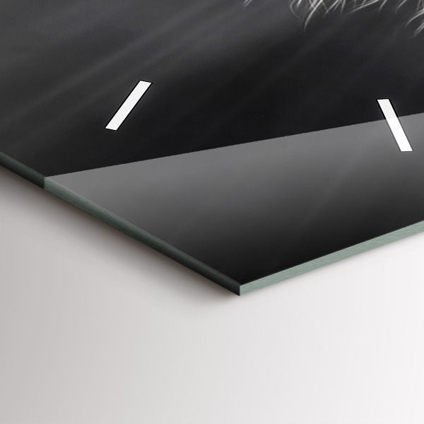 Ceas vertical de perete din sticlă Cal în galop