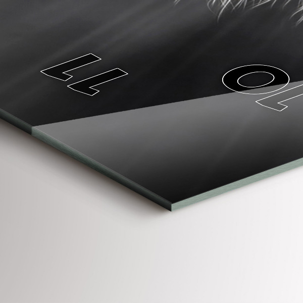 Ceas vertical de perete din sticlă Cal în galop