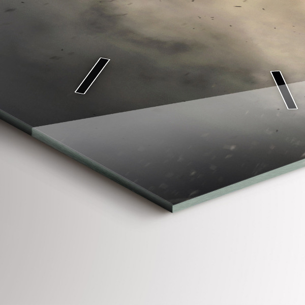 Ceas vertical de perete din sticlă Pumnii Puterea Puterea