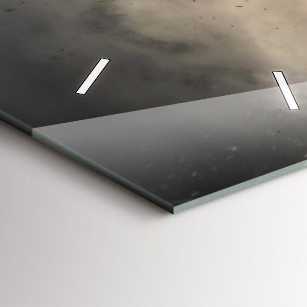 Ceas vertical de perete din sticlă Pumnii Puterea Puterea