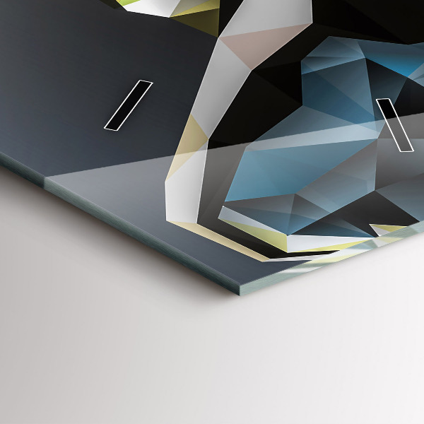 Ceas vertical de perete din sticlă Cap de lup