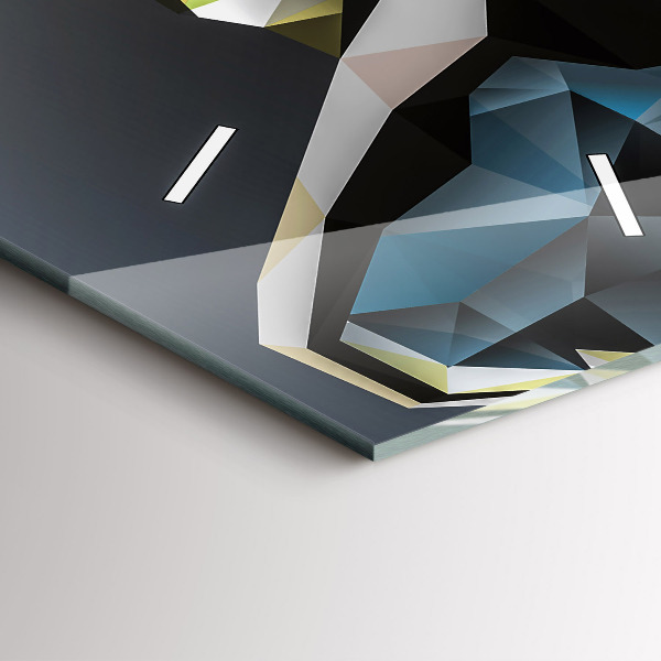 Ceas vertical de perete din sticlă Cap de lup