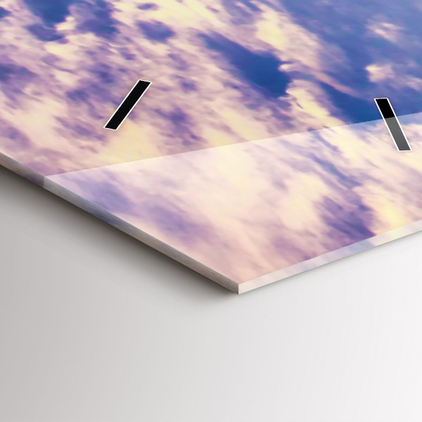 Ceas vertical de perete din sticlă Apus de soare New York