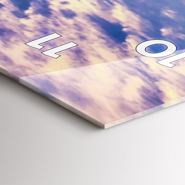 Ceas vertical de perete din sticlă Apus de soare New York