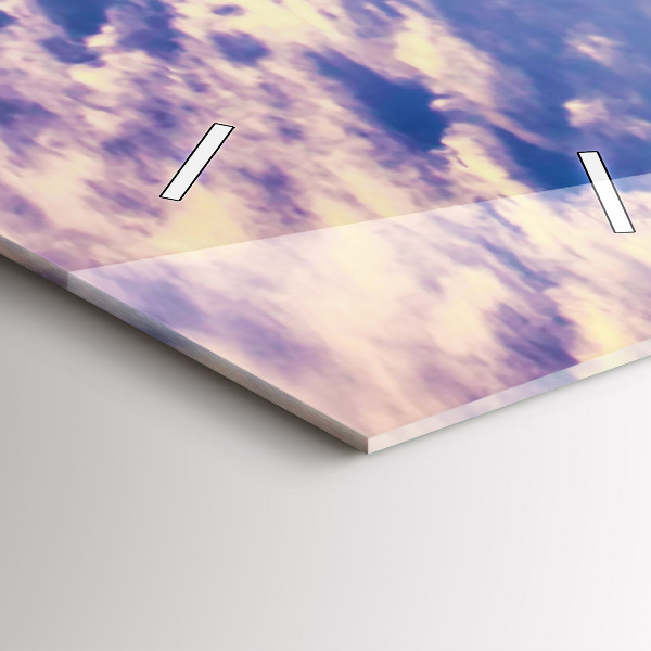 Ceas vertical de perete din sticlă Apus de soare New York